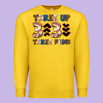 Three Up Three Down Premium Sweatshirt Designed By Adodesignshop