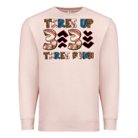 Pale Pink three up three down Premium Sweatshirt - AdoDesignShop