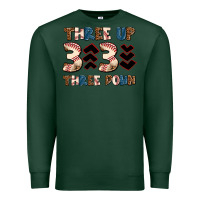 Sports Green three up three down Premium Sweatshirt - AdoDesignShop