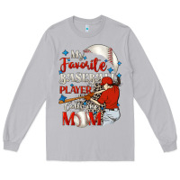 Moon Dust My favorite baseball player calls me mom Long Sleeve Tee - FaDigitalArtStudio