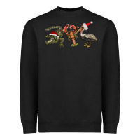 Black Christmas alligator pelican crawfish Heavyweight Sweatshirt - BarkalooDesign