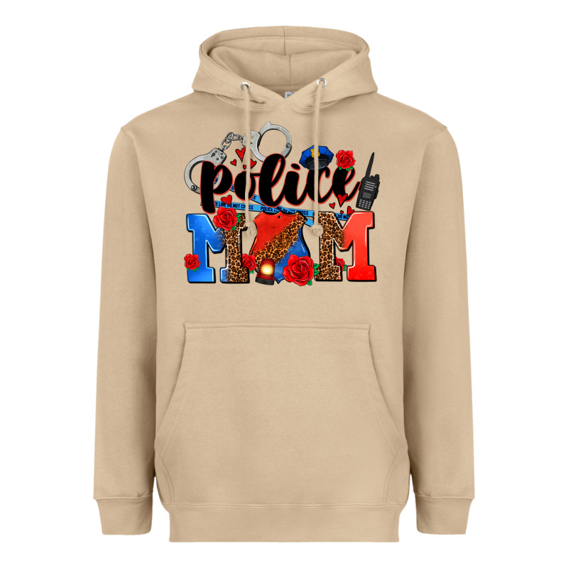 Police Mom Heavyweight Hoodie by AdoDesignShop | Teevron