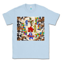Dusty Blue Faith puzzle ribbon tumbler Classic Tee - TumblerDesignByShophia