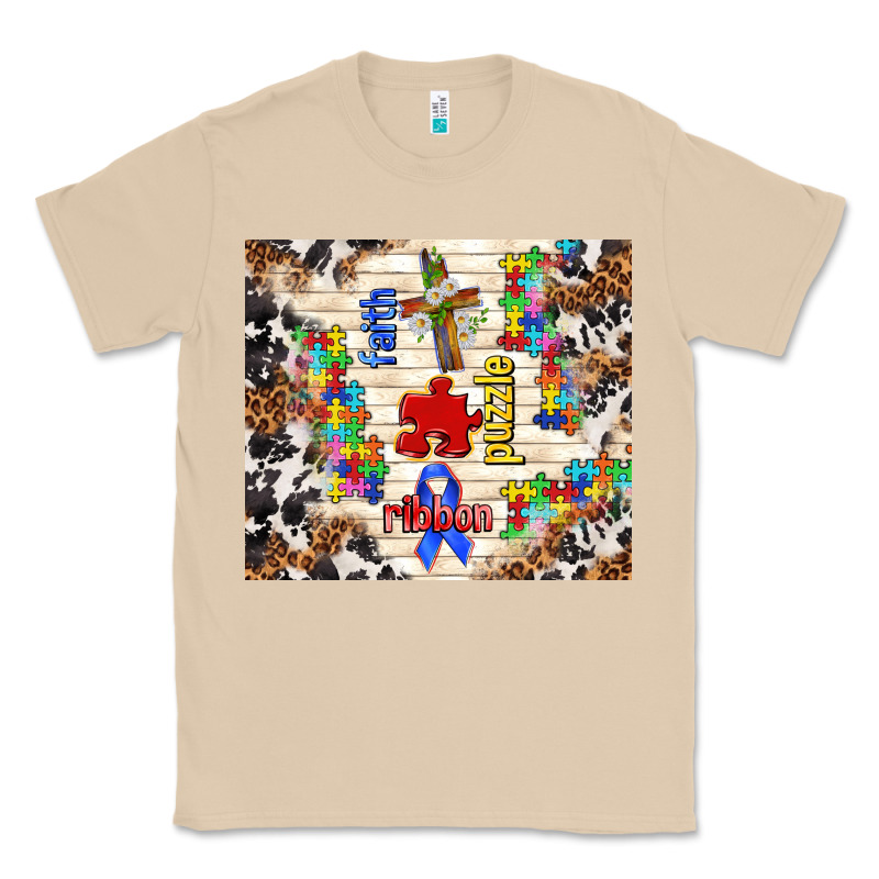 Faith Puzzle Ribbon Tumbler Classic Tee by TumblerDesignByShophia | Teevron