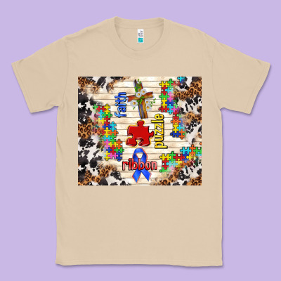 Faith Puzzle Ribbon Tumbler Classic Tee Designed By Tumblerdesignbyshophia