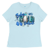 Baby Blue baby its cold outside Ladies Tee - CowGirlArtShop