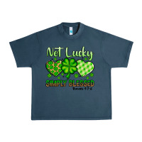 Midnight Navy St. Patrick's Not lucky simply blessed Urban Heavy Tee - OliviaCreatesArt