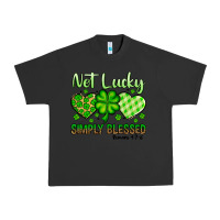 Pigment Black St. Patrick's Not lucky simply blessed Urban Heavy Tee - OliviaCreatesArt