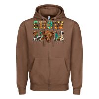 Chestnut show mom scottish cattle Zipper Hoodie - BarkalooDesign