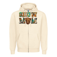 Sandshell show mom scottish cattle Zipper Hoodie - BarkalooDesign