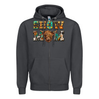 Smoke show mom scottish cattle Zipper Hoodie - BarkalooDesign