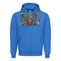True Royal show mom scottish cattle Zipper Hoodie - BarkalooDesign