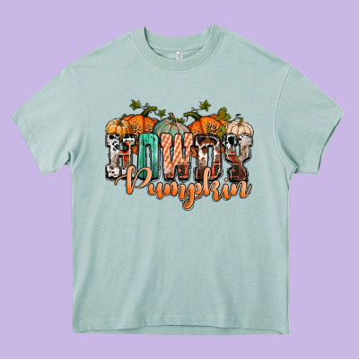 Western Howdy Pumpkin Heavy Core Tee Designed By Nancycooperartshop