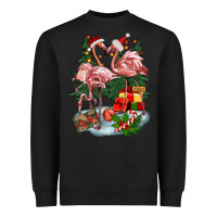 Black Christmas flamingo Heavyweight Sweatshirt - BarkalooDesign