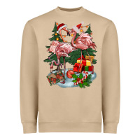 Mushroom Christmas flamingo Heavyweight Sweatshirt - BarkalooDesign