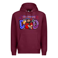 Burgundy american dod Premium Hoodie - CowhideDigitalArt