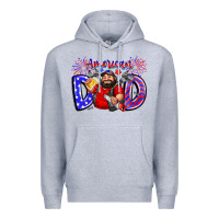 Heather Grey american dod Premium Hoodie - CowhideDigitalArt