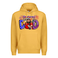 Mustard american dod Premium Hoodie - CowhideDigitalArt