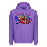 Purple american dod Premium Hoodie - CowhideDigitalArt