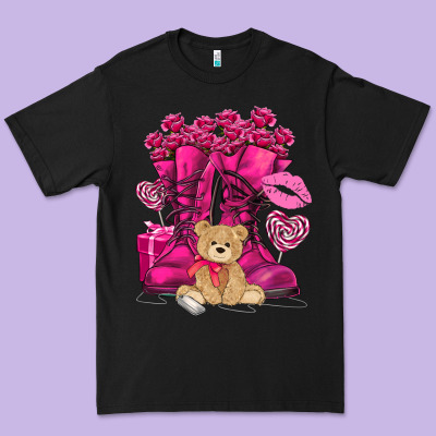 Army Boots Valentine's Day Premium Tee Designed By Howdyjamesfarm