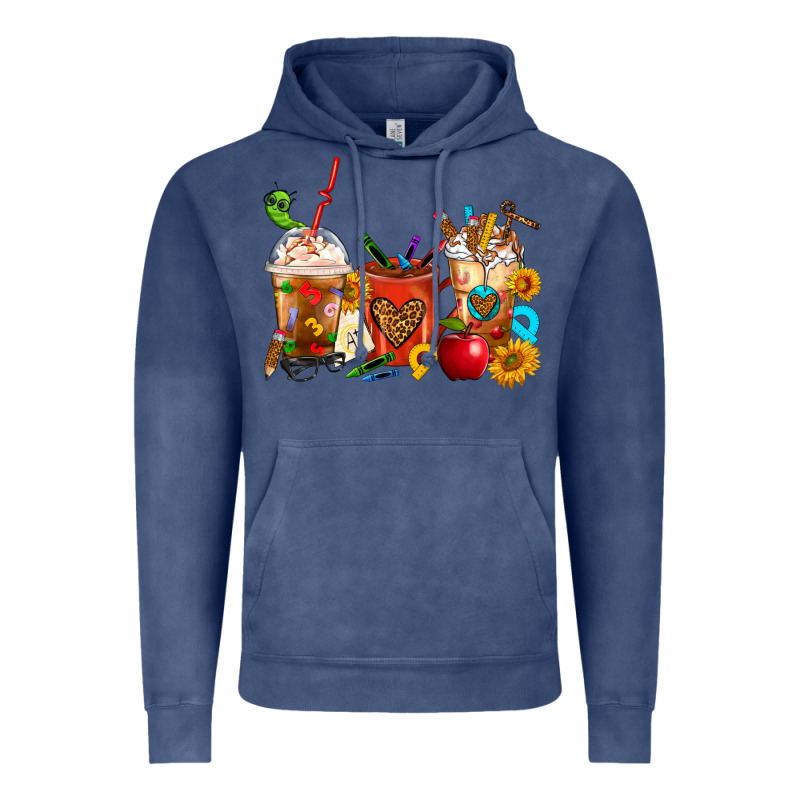 Teacher Coffee Cups Vintage Hoodie by FaDigitalArtStudio | Teevron