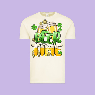 St.patrick's Beer Time Vintage Tee Designed By Howdyjamesfarm