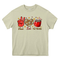 Mossy Peace love hot chocolate Heavy Core Tee - NancyCooperArtShop