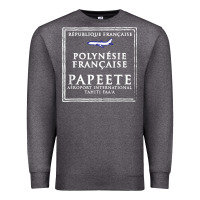 Papeete Tahiti Passport Stamp Vacation Travel T Shirt Premium Sweatshirt | Teevron