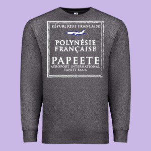 Papeete Tahiti Passport Stamp Vacation Travel T Shirt Premium Sweatshirt Designed By Maiphamdesign