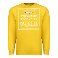 Lemon papeete tahiti passport stamp vacation travel t shirt Premium Sweatshirt - maiPhamDesign