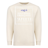 Sandshell papeete tahiti passport stamp vacation travel t shirt Premium Sweatshirt - maiPhamDesign
