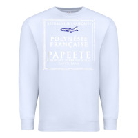 White papeete tahiti passport stamp vacation travel t shirt Premium Sweatshirt - maiPhamDesign