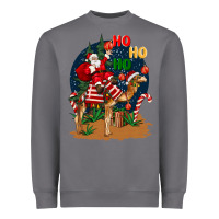 Storm Christmas  camel with Santa Heavyweight Sweatshirt - BarkalooDesign