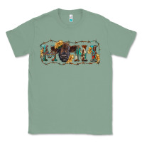 Sage Western mini black highland calf Classic Tee - RanaPortraitStore