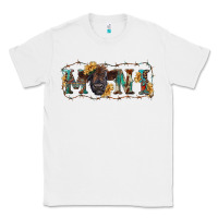 White Western mini black highland calf Classic Tee - RanaPortraitStore