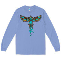 Colony Blue turquoise thunderbird Long Sleeve Tee - RanaPortraitStore