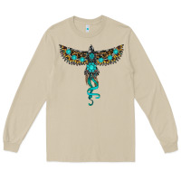 Mushroom turquoise thunderbird Long Sleeve Tee - RanaPortraitStore