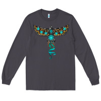 Smoke turquoise thunderbird Long Sleeve Tee - RanaPortraitStore