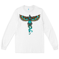 White turquoise thunderbird Long Sleeve Tee - RanaPortraitStore