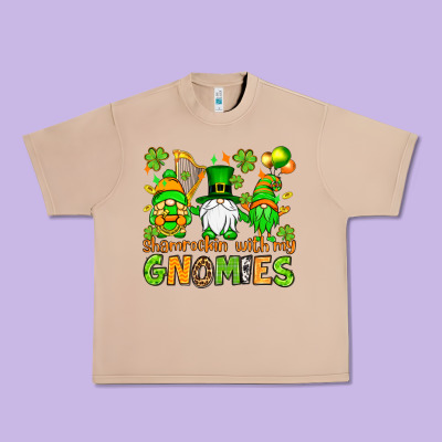 St. Patrick's Day Shamrockin' With My Gnomies Urban Heavy Tee Designed By Oliviacreatesart