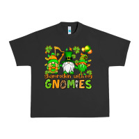 Pigment Black St. Patrick's Day shamrockin' with my gnomies Urban Heavy Tee - OliviaCreatesArt