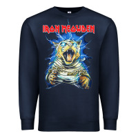 Navy iron meowden classic cute cat love animal outfits halloween Premium Sweatshirt - maiPhamDesign
