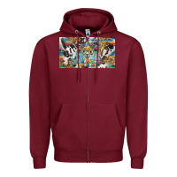 Burgundy happy birthday alpaca blue cup Zipper Hoodie - BarkalooDesign