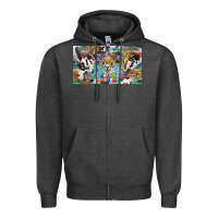 Charcoal Heather happy birthday alpaca blue cup Zipper Hoodie - BarkalooDesign
