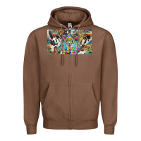 Chestnut happy birthday alpaca blue cup Zipper Hoodie - BarkalooDesign