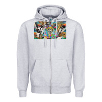 Heather Grey happy birthday alpaca blue cup Zipper Hoodie - BarkalooDesign