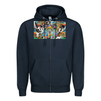 Navy happy birthday alpaca blue cup Zipper Hoodie - BarkalooDesign