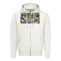 Oatmeal Heather happy birthday alpaca blue cup Zipper Hoodie - BarkalooDesign