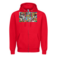 Red happy birthday alpaca blue cup Zipper Hoodie - BarkalooDesign