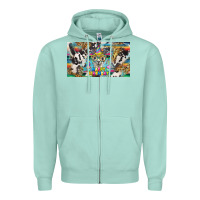 Seafoam happy birthday alpaca blue cup Zipper Hoodie - BarkalooDesign